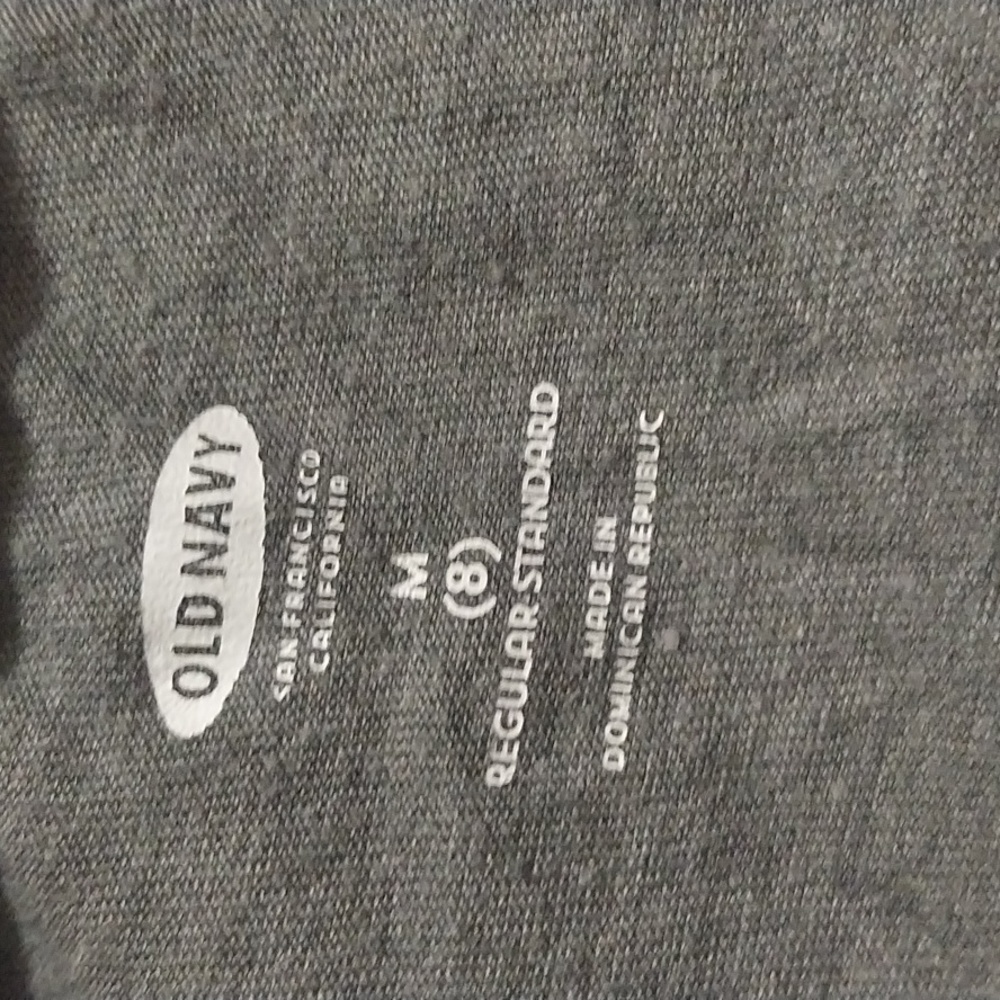Girls Old Navy gray long sleeve tee shirt size M (8) - Picture 3 of 3